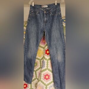 Womens LEVI'S 514 Straight Leg Blue Denim Jeans Size MED.